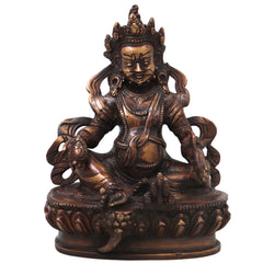 Brass Kuber Idol Murti, Handcrafted Lord Kubera Vaishravana Traditional Chola Statue for Pooja, Decor & Gifting, Gold, 9 Inch, 1 Piece