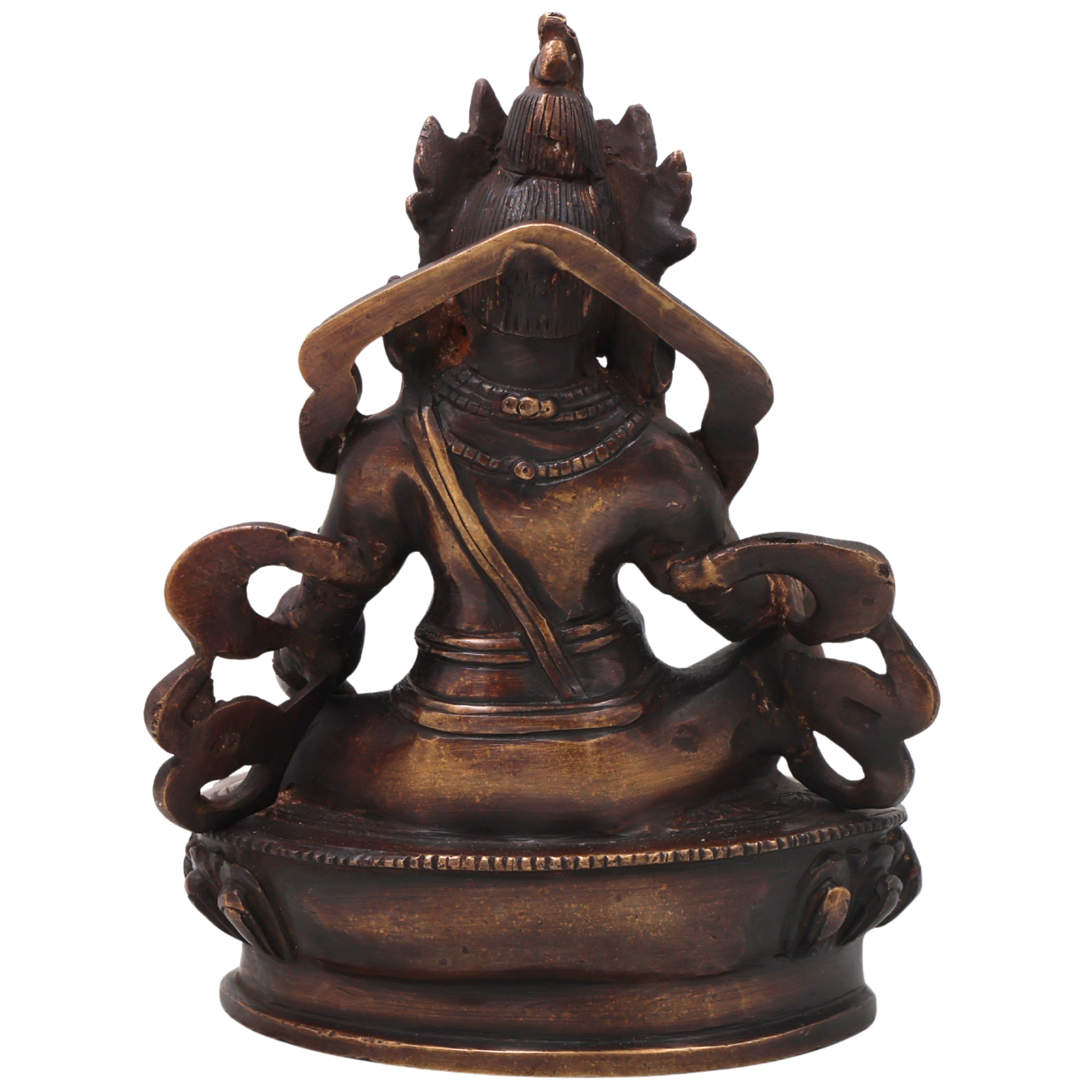 Brass Kuber Idol Murti, Handcrafted Lord Kubera Vaishravana Traditional Chola Statue for Pooja, Decor & Gifting, Gold, 9 Inch, 1 Piece