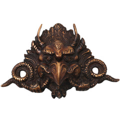 Brass Garuda Mask Wall Hanging, Vishnu Vahana Garuda Face Sculpture for Vastu, Temple, Pooja & Home Decor, Gold, 4.5 Inch, 1 Piece