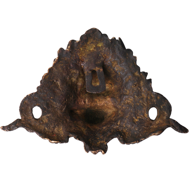 Brass Garuda Mask Wall Hanging, Vishnu Vahana Garuda Face Sculpture for Vastu, Temple, Pooja & Home Decor, Gold, 4.5 Inch, 1 Piece