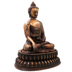 Handcrafted Brass Gautama Buddha Idol Murti, Traditional Chola Meditation Statue for Pooja, Home Decor & Gifting, Gold, 18.5 Inch, 1 Piece