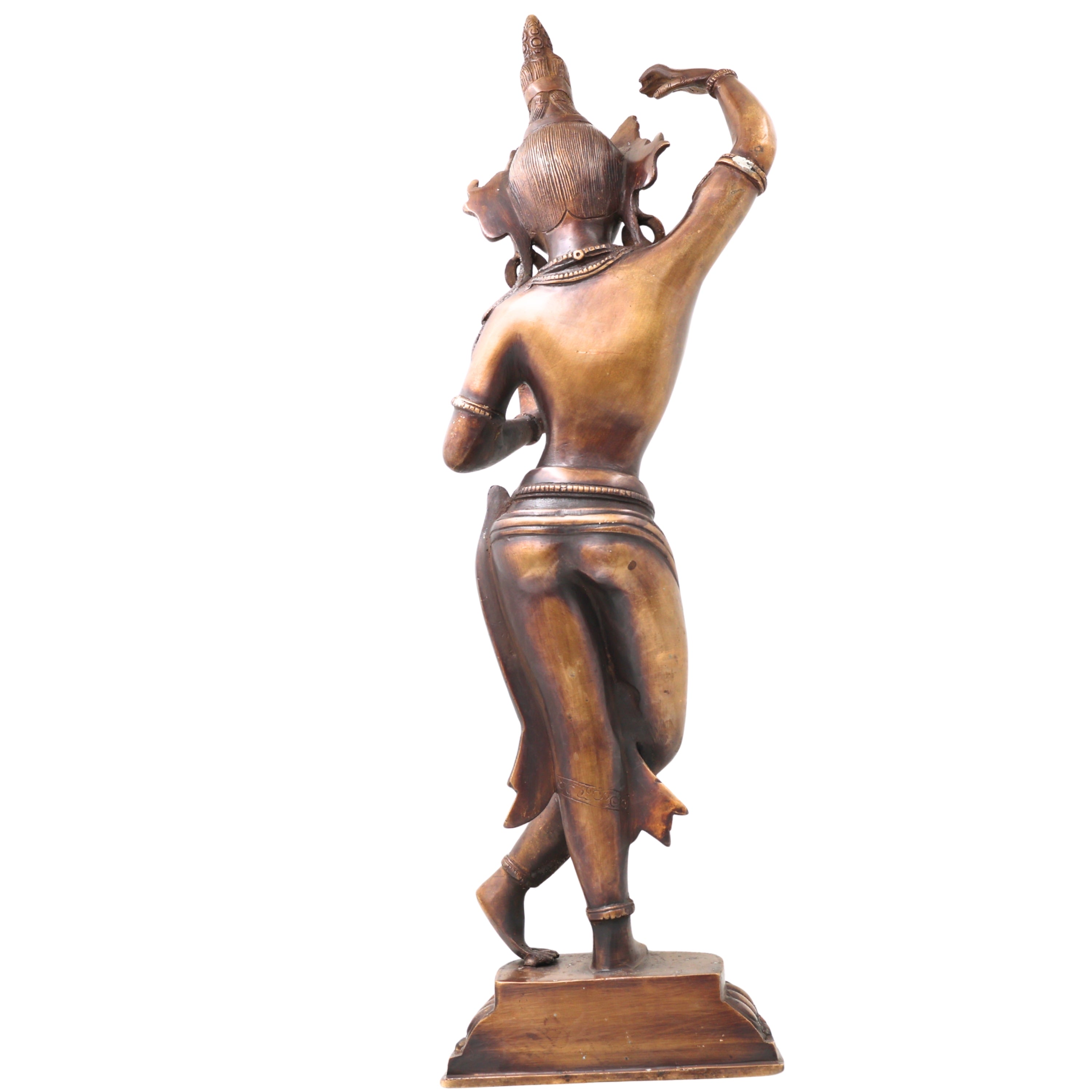 Brass Mayadevi Idol, Mahamaya Devi Handcrafted Traditional Chola Murti for Pooja, Temple Decor & Gifting, Gold, 21 Inch, 1 Piece