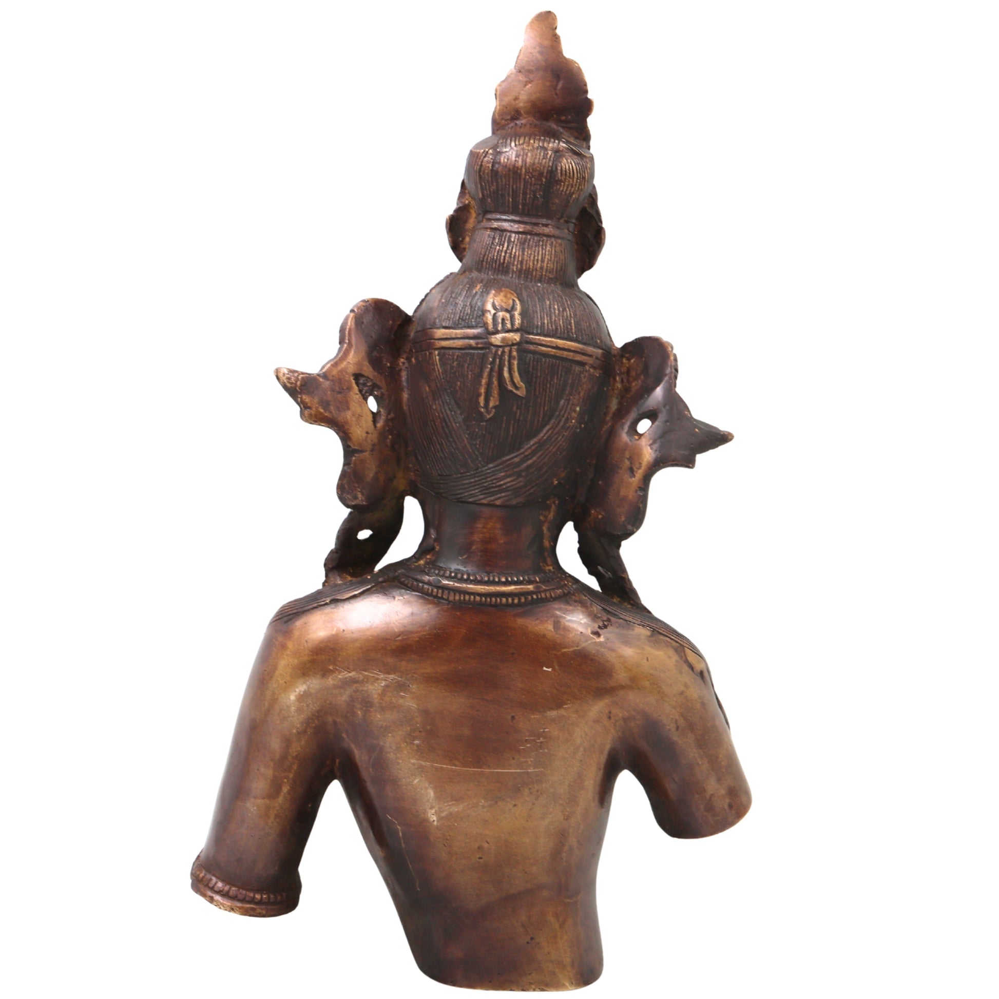 Brass Half Tara Sculpture,Handcrafted  Tara Devi Idol Traditional Chola Art for Pooja, Home Decor & Gifting, Gold, 14 Inch, 1 Piece