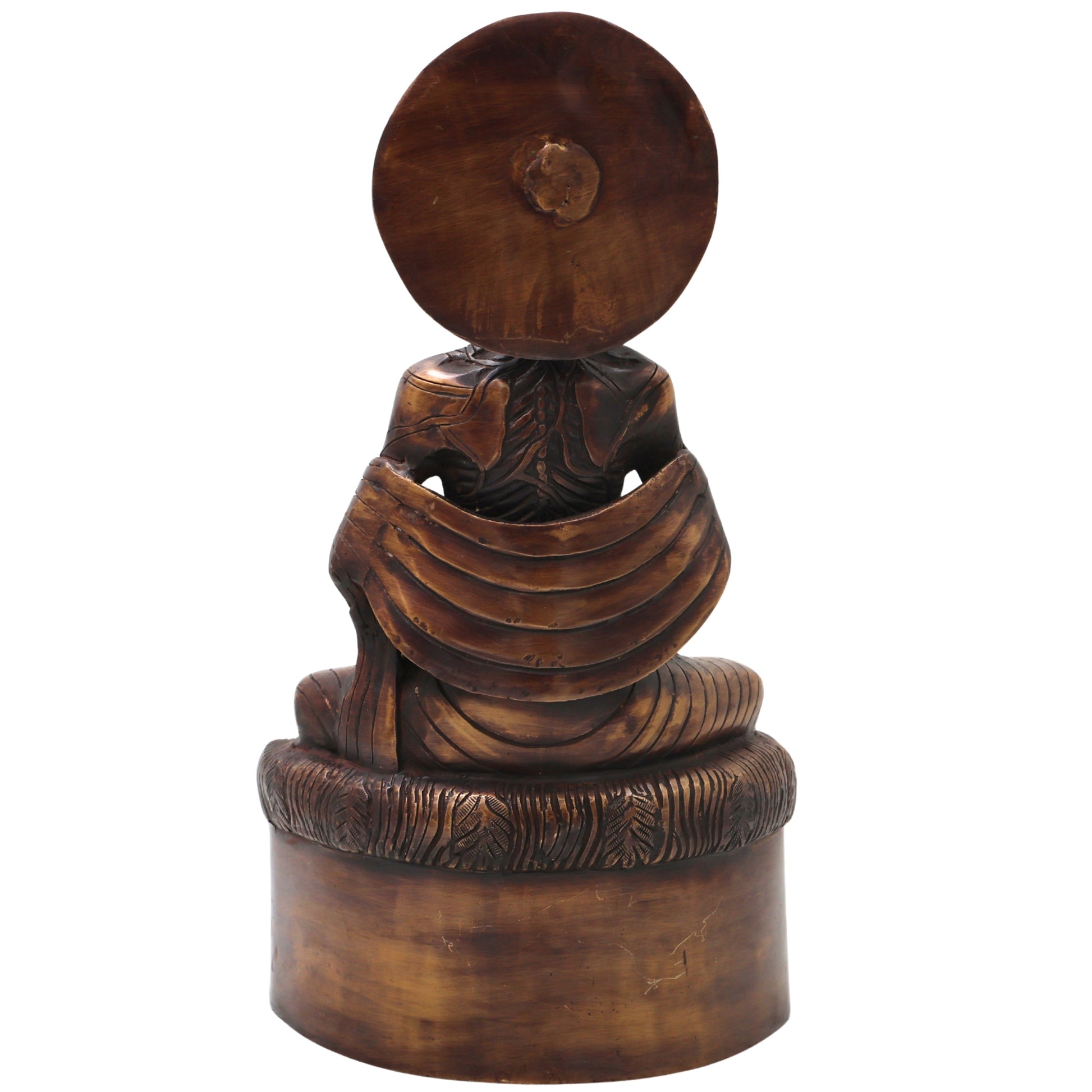 Brass Fasting Buddha Idol Statue, Handcrafted Ascetic Shakyamuni Gautama Sculpture for Pooja, Home Decor & Gifting, Gold, 12.5 Inch, 1 Piece