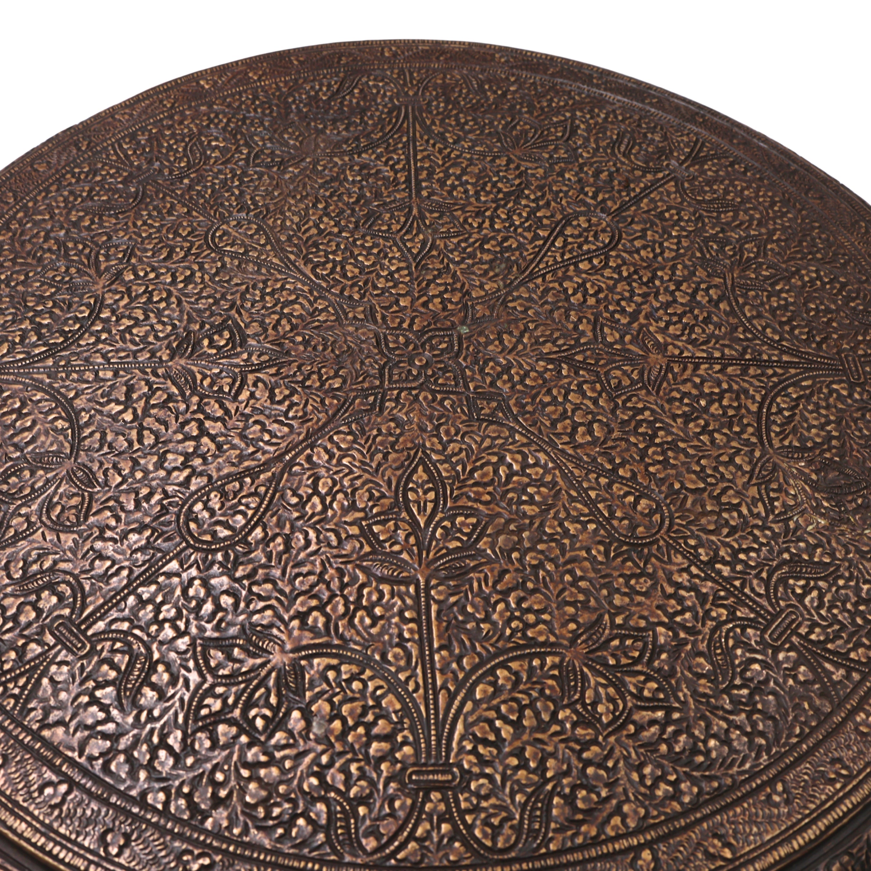 Brass Chowki Peetham, Handcrafted Murti Vigraha Pedestal for Pooja, Temple Decor & Gifting , Gold, 4.5 Inch, 1 Piece