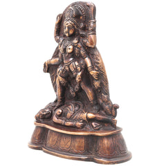 Brass Mahakali Idol Murti, Handcrafted Traditional Kalika Devi Statue for Pooja, Home Decor & Gifting, Gold, 7 Inch, 1 Piece