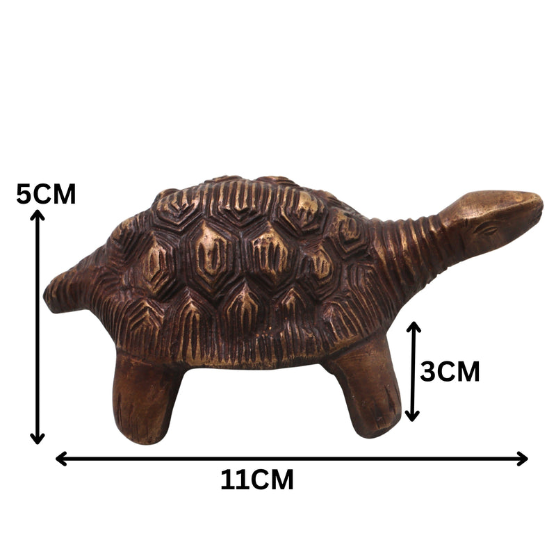 Brass Kurma Avatar Handcrafted Tortoise Idol for Vastu Pooja, Spiritual Home Decor, Traditional Gift Statue, Gold, 2 Inch, 1 Piece