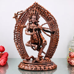 Copper Kurukulla Devi Idol Handcrafted Murti for Pooja, Meditation, Buddhist Altar, Home Decor & Gifting, Brown, 5.5 Inch, 1 Piece