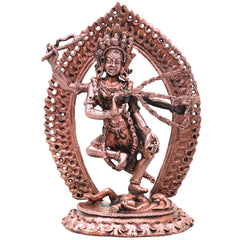 Copper Kurukulla Devi Idol Handcrafted Murti for Pooja, Meditation, Buddhist Altar, Home Decor & Gifting, Brown, 5.5 Inch, 1 Piece