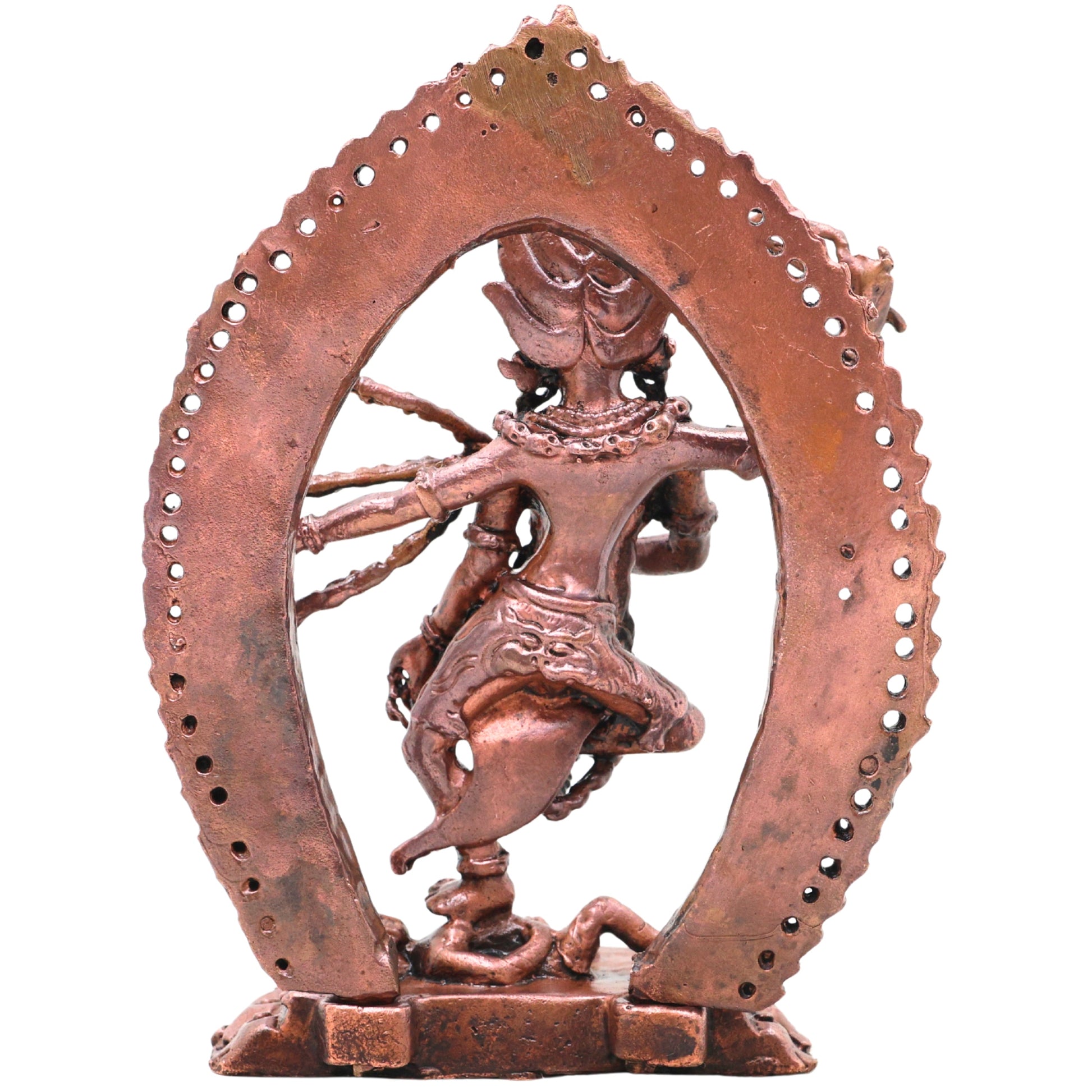Copper Kurukulla Devi Idol Handcrafted Murti for Pooja, Meditation, Buddhist Altar, Home Decor & Gifting, Brown, 5.5 Inch, 1 Piece