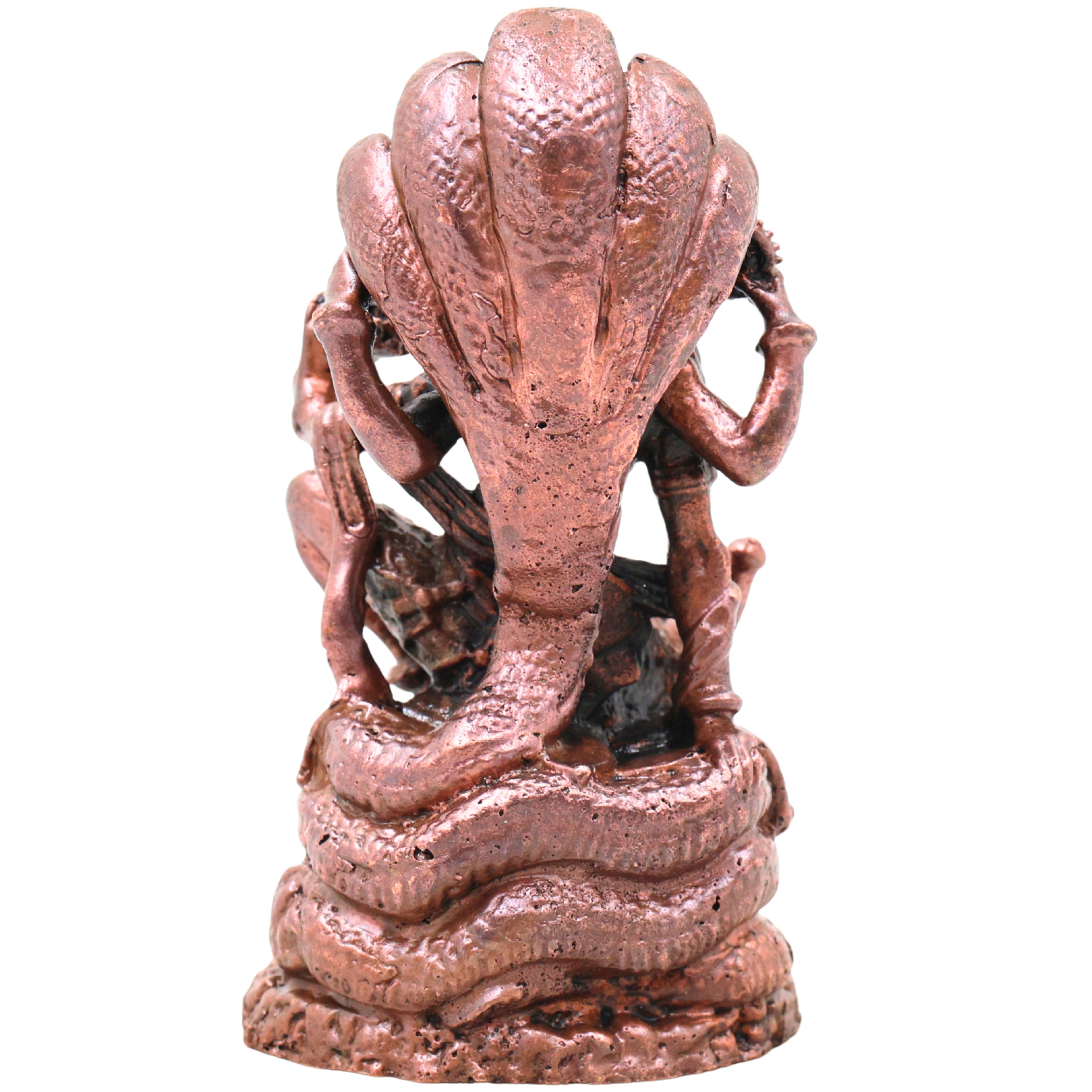 Copper Vishnu Idol, Lord Narayana Hari Murti for Pooja, Home Temple Décor & Spiritual Gifting, Brown, 4 Inch, 1 Piece