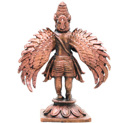 Copper Garuda Dev Idol, Lord Garuda Murti for Pooja, Vastu, Home Decor & Spiritual Gifting, Brown, 3 Inch, 1 Piece