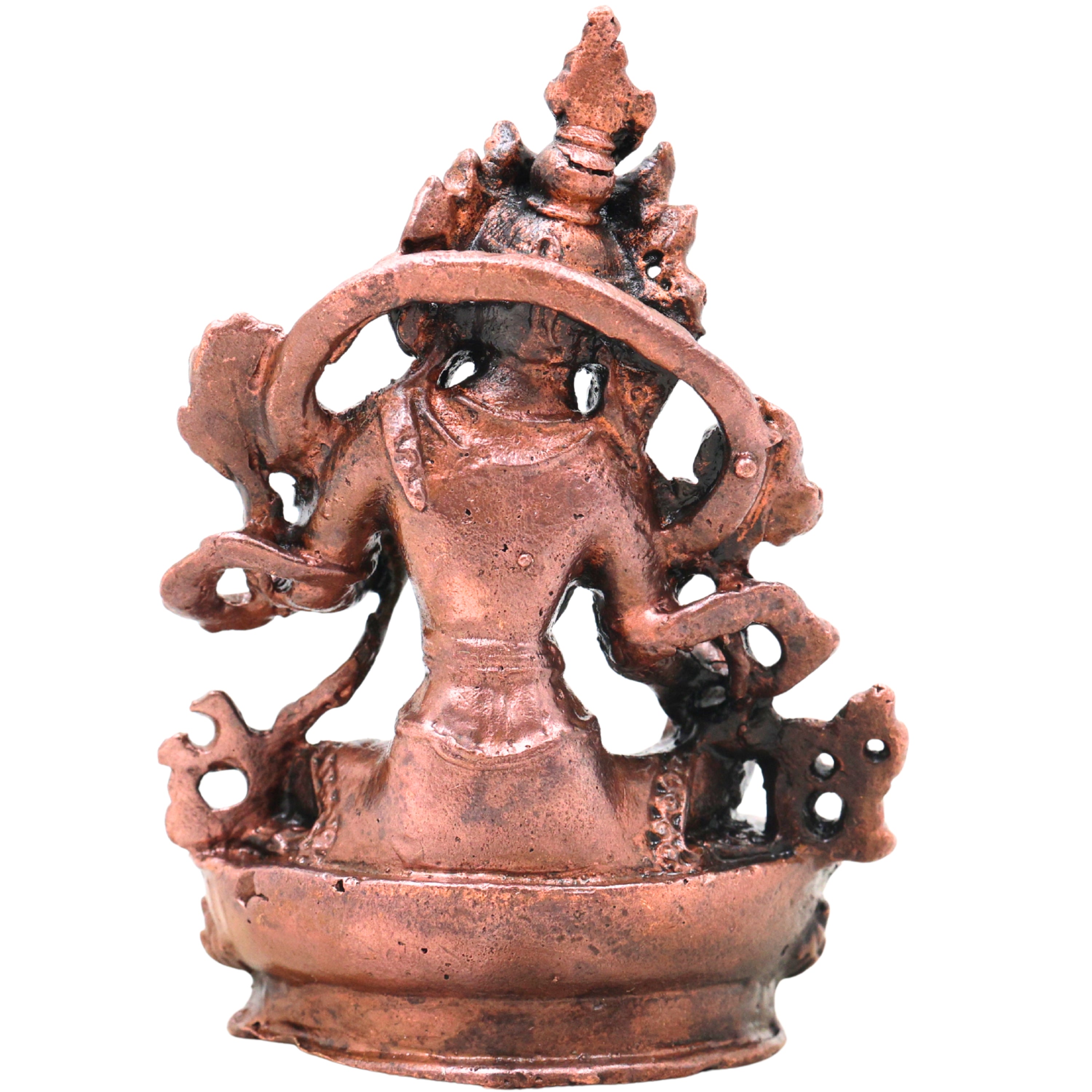 Copper Tara Devi Idol, Maa Tara Mahavidya Murti for Pooja, Home Temple, Vastu & Spiritual Gifting, Brown, 4 Inch, 1 Piece