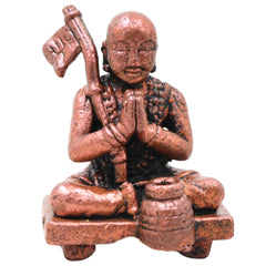 Copper Shree Ramanujacharya Idol, Sri Ramanuja Yatiraja Murti for Pooja, Home Décor & Gifting, Brown, 1 Inch, 1 Piece
