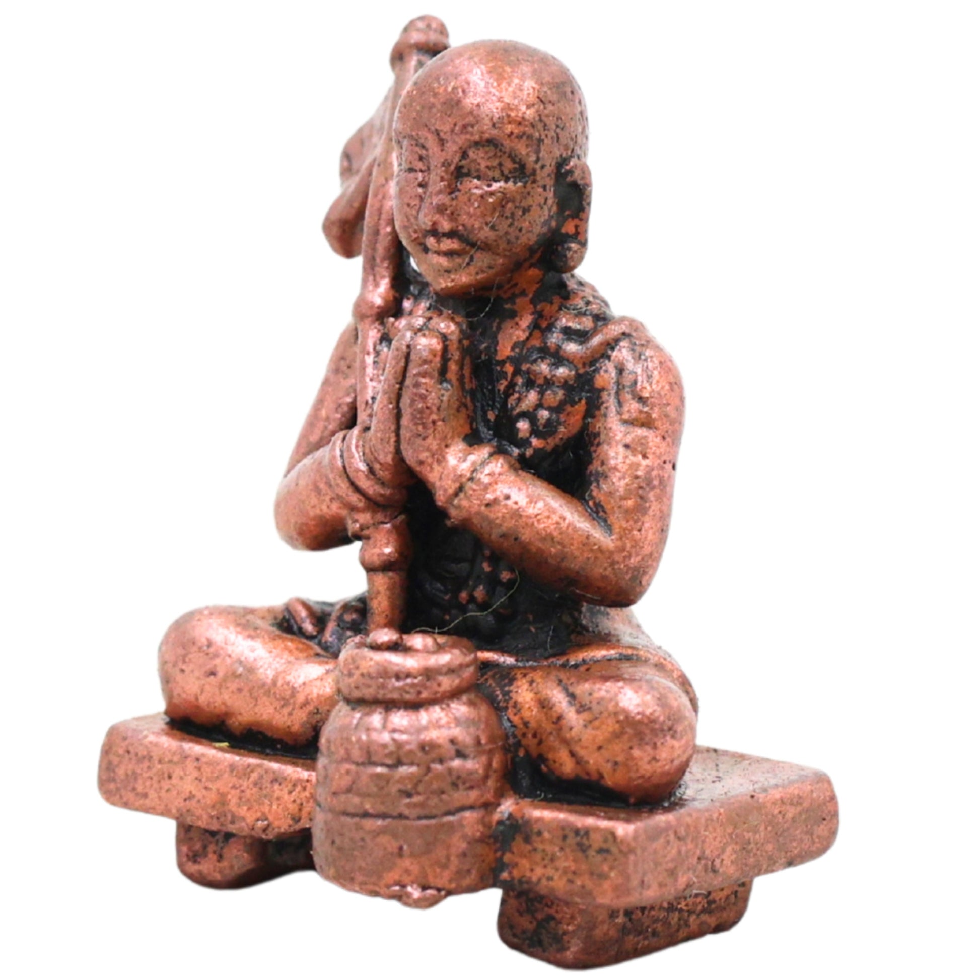 Copper Shree Ramanujacharya Idol, Sri Ramanuja Yatiraja Murti for Pooja, Home Décor & Gifting, Brown, 1 Inch, 1 Piece
