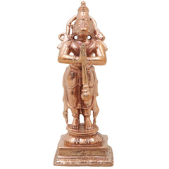 Bronze Hanuman Idol, Anjaneya Handcrafted Bajrangbali Murti for Pooja, Home Decor & Spiritual Gifting, Gold, 4.5 Inch, 1 Piece