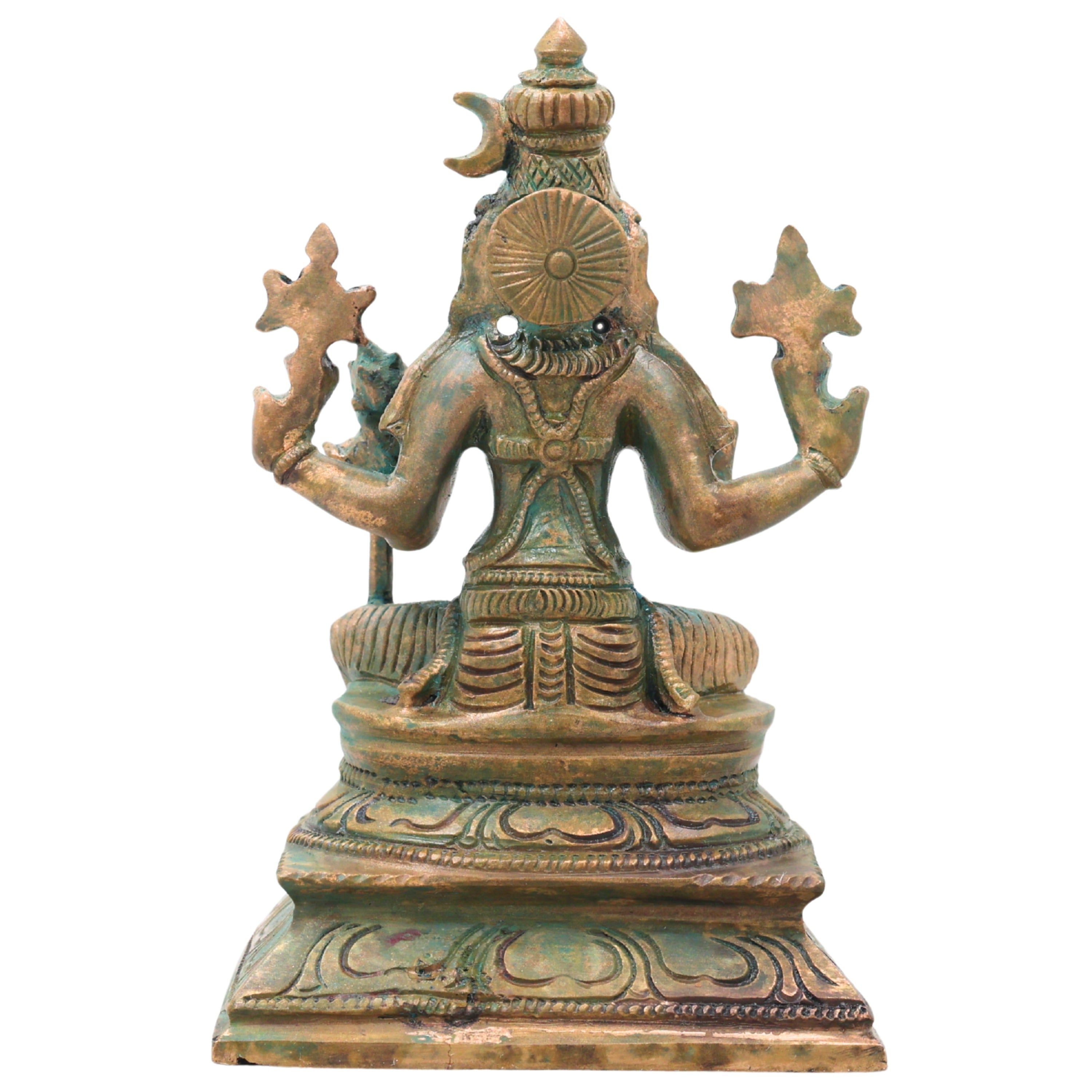 Bronze Bhuvaneshwari Devi Idol for Pooja, Kamakshi Devi Home Temple Decor, Spiritual Gifting & Vastu, Brown, 6 Inch, 1 Piece