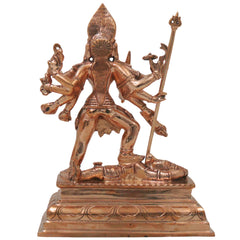 Bronze Mahakali Idol, Adi Shakti Kali Mata Murti, Handcrafted Chola Style Statue for Pooja, Temple, Home Decor & Gifting, Gold, 8 Inch, 1 Piece