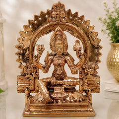 Bronze Mariamman Idol, Mari Amman Devi Murti, Handcrafted Chola Style Statue for Pooja, Home Decor & Gifting, Gold, 7.5 Inch, 1 Piece