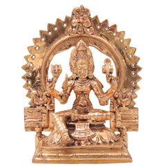 Bronze Mariamman Idol, Mari Amman Devi Murti, Handcrafted Chola Style Statue for Pooja, Home Decor & Gifting, Gold, 7.5 Inch, 1 Piece