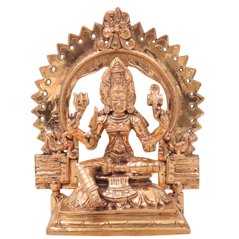 Bronze Mariamman Idol, Mari Amman Devi Murti, Handcrafted Chola Style Statue for Pooja, Home Decor & Gifting, Gold, 7.5 Inch, 1 Piece