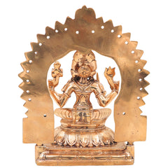 Bronze Mariamman Idol, Mari Amman Devi Murti, Handcrafted Chola Style Statue for Pooja, Home Decor & Gifting, Gold, 7.5 Inch, 1 Piece
