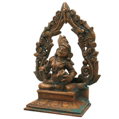 Bronze Laddu Gopal Idol, Bal Krishna Murti for Pooja, Home Temple Decor & Spiritual Gifting, Brown, 6 Inch, 1 Piece