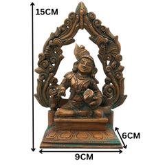 Bronze Laddu Gopal Idol, Bal Krishna Murti for Pooja, Home Temple Decor & Spiritual Gifting, Brown, 6 Inch, 1 Piece