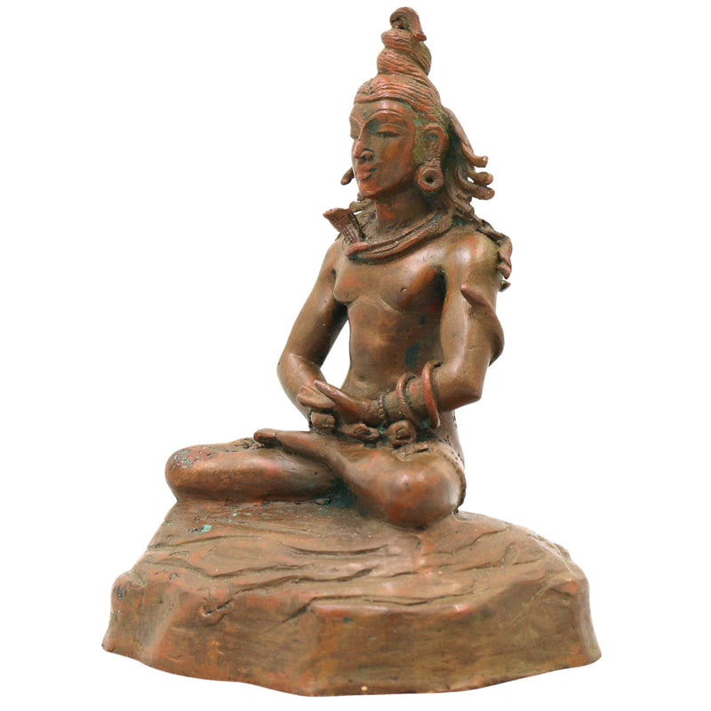 Bronze Shiva Mahadev Idol for Pooja, Home Decor, Temple & Spiritual Giftin, Brown, 6.5 Inch, 1 Piece