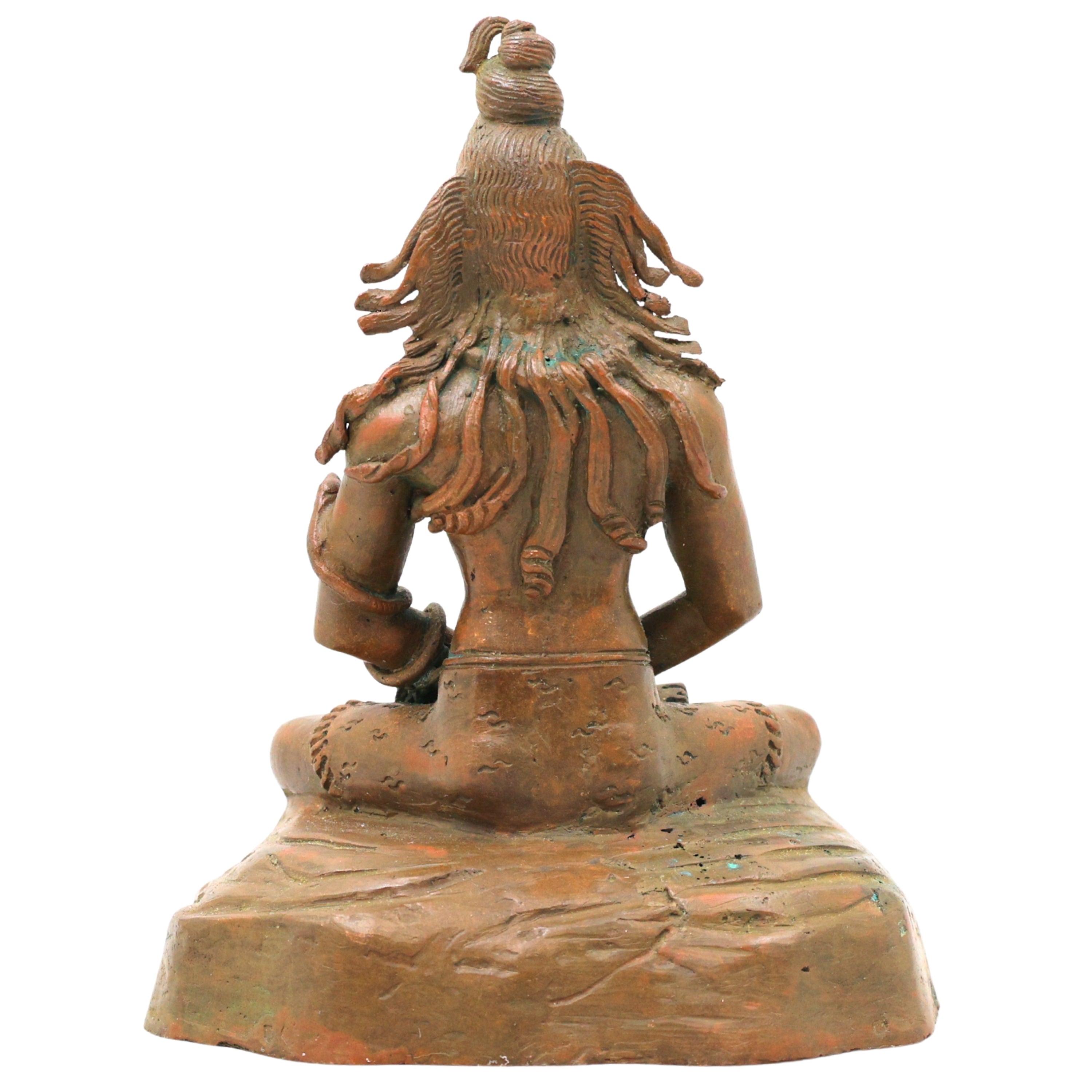 Bronze Shiva Mahadev Idol for Pooja, Home Decor, Temple & Spiritual Giftin, Brown, 6.5 Inch, 1 Piece