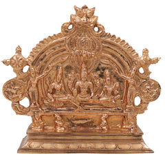 Bronze Vishnu Sridevi Bhudevi Idol, Handcrafted Chola Narayana Murti for Pooja, Temple, Home Decor & Spiritual Gifting, Gold, 7.5 Inch, 1 Piece