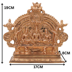 Bronze Vishnu Sridevi Bhudevi Idol, Handcrafted Chola Narayana Murti for Pooja, Temple, Home Decor & Spiritual Gifting, Gold, 7.5 Inch, 1 Piece