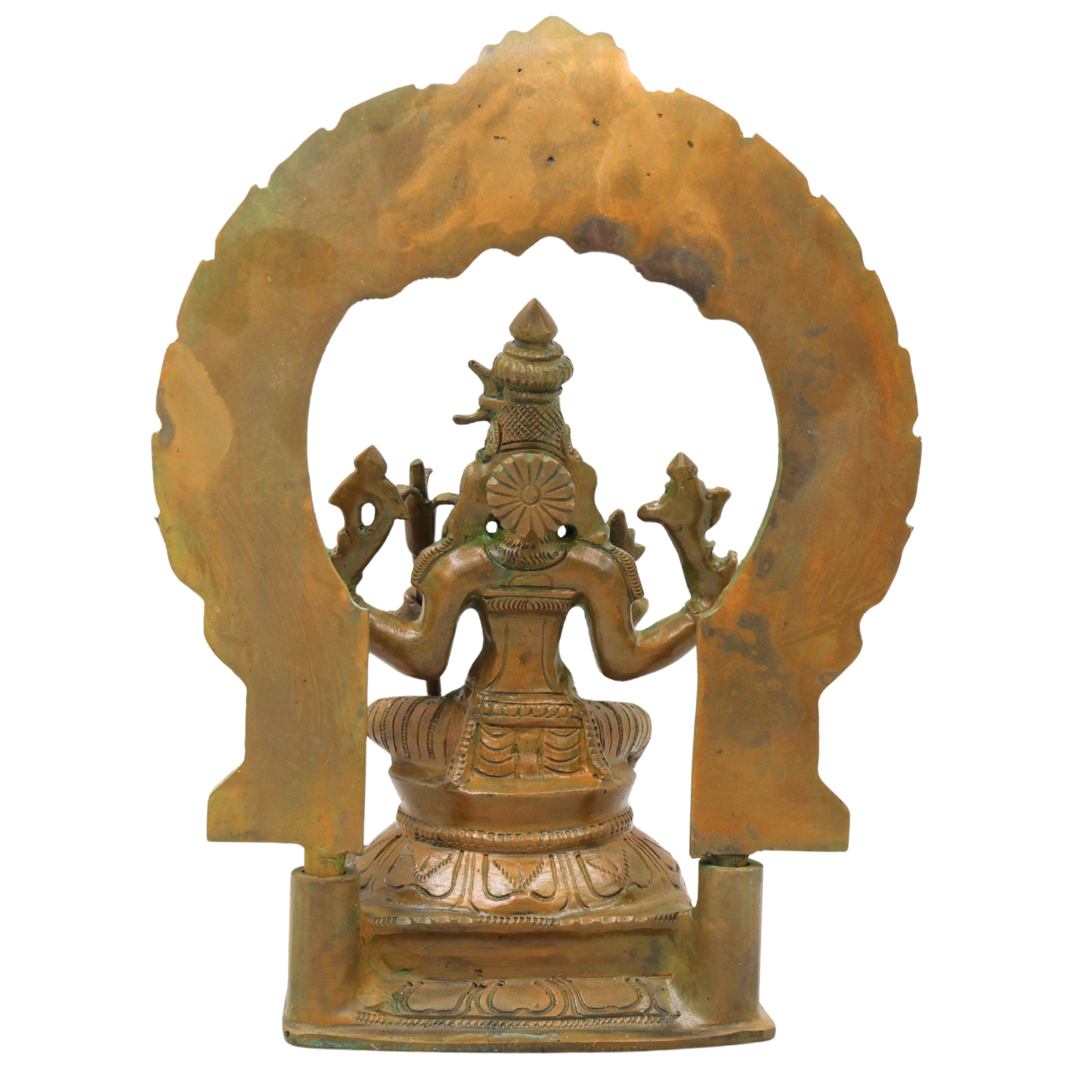 Bronze Rajarajeswari Idol, Handcrafted Lalita Tripura Sundari Devi Murti for Pooja, Home Decor & Gifting, Brown, 10 Inch, 1 Piece