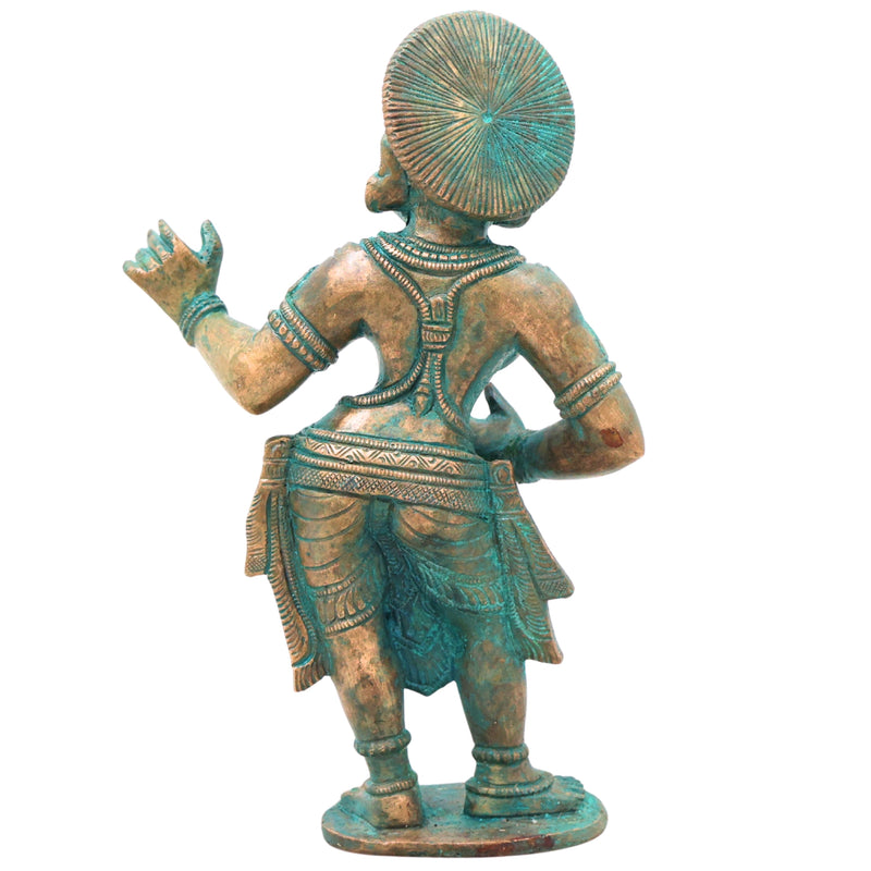 Bronze Apsara Idol Devangana Statue for Home Decor & Gifting, Handcrafted Traditional Chola Style Sculpture, Brown, 8.5 Inch, 1 Piece
