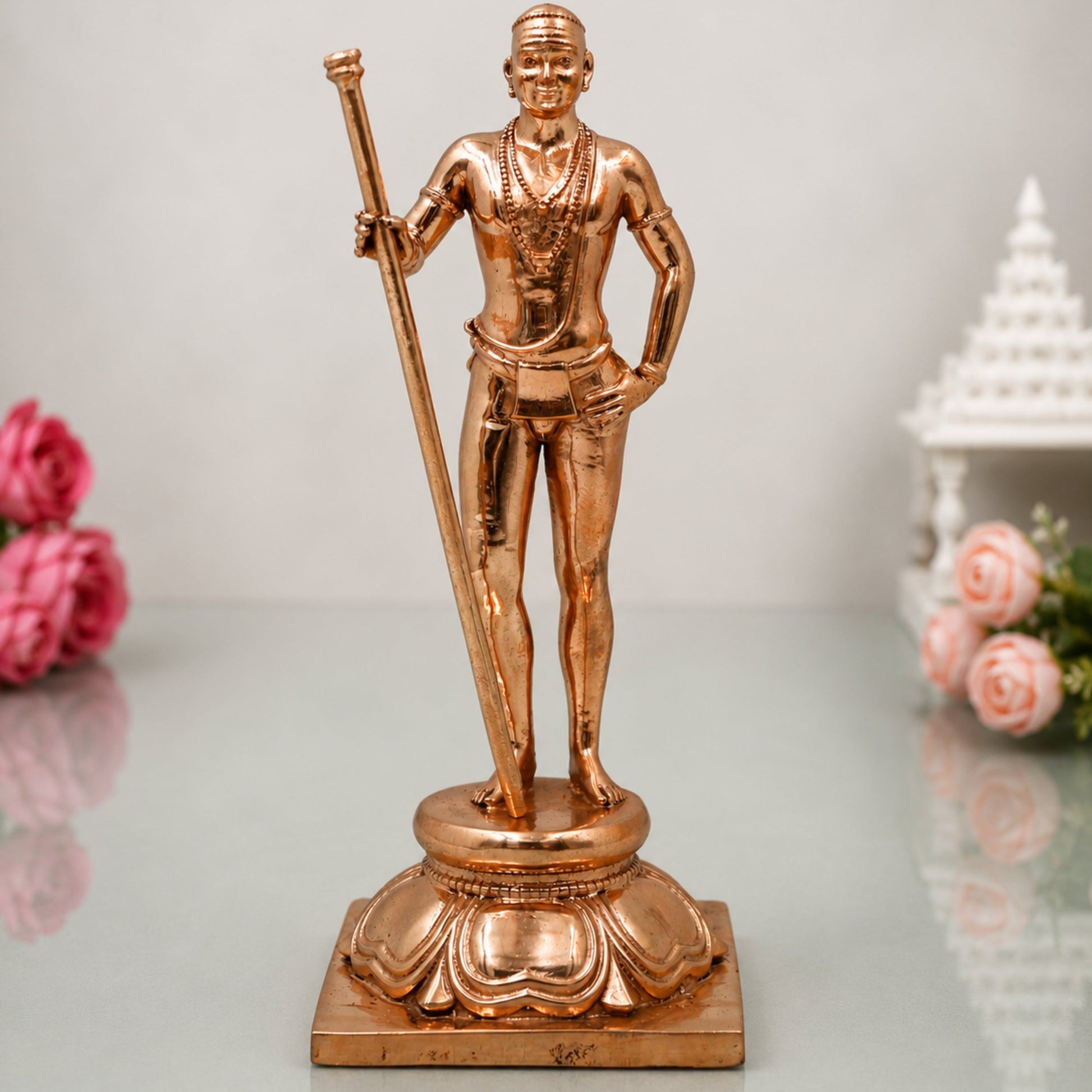 Bronze Palani Murugan Idol, Dhandayuthapani Subramanya Murti for Pooja, Home Decor & Gifting, Gold, 6.5 Inch, 1 Piece