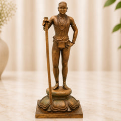 Bronze Palani Murugan Idol, Dhandayuthapani Subramanya Murti for Pooja, Home Decor & Gifting, Brown, 6.5 Inch, 1 Piece