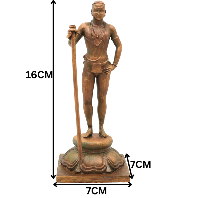 Bronze Palani Murugan Idol, Dhandayuthapani Subramanya Murti for Pooja, Home Decor & Gifting, Brown, 6.5 Inch, 1 Piece
