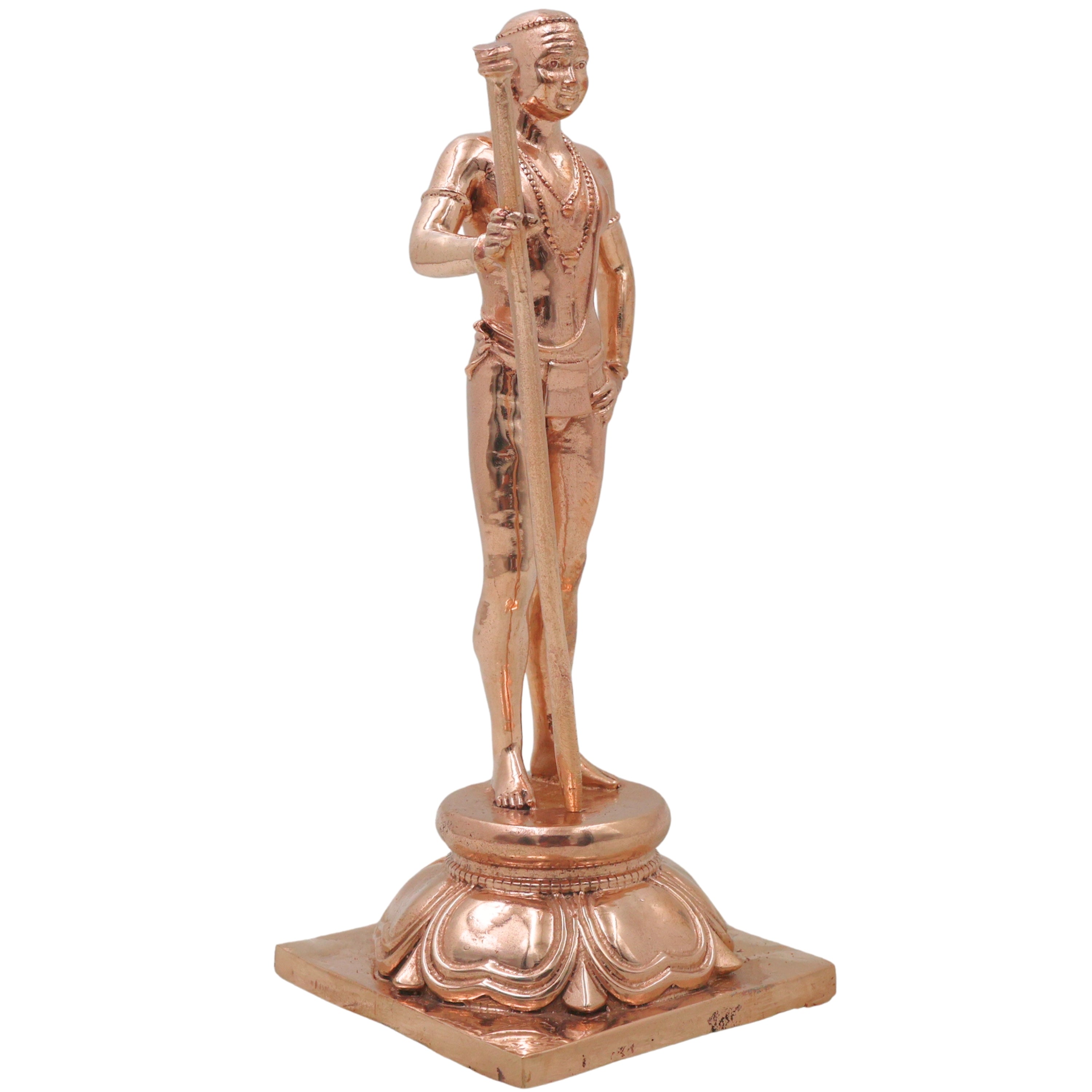 Bronze Palani Murugan Idol, Dhandayuthapani Subramanya Murti for Pooja, Home Decor & Gifting, Gold, 6.5 Inch, 1 Piece