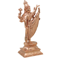 Handcrafted Bronze Vamana Vishnu Idol, Trivikrama Upendra Murti, Traditional Chola Statue for Pooja, Home Decor & Gifting, Gold, 8 Inch, 1 Piece