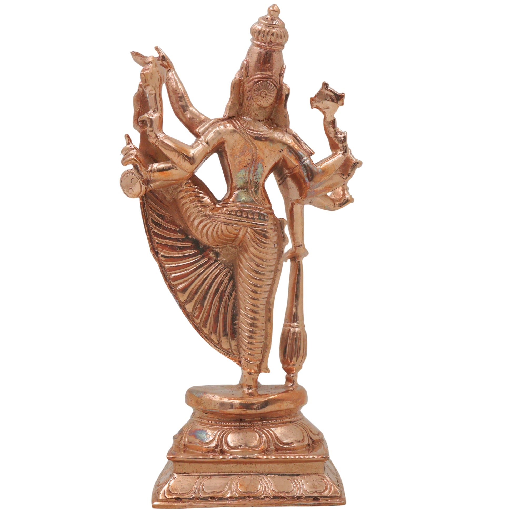 Handcrafted Bronze Vamana Vishnu Idol, Trivikrama Upendra Murti, Traditional Chola Statue for Pooja, Home Decor & Gifting, Gold, 8 Inch, 1 Piece
