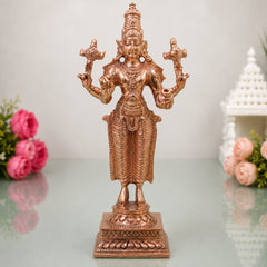 Bronze Dhanvantari Idol, Lord Dhanwantri Bhagavan Murti for Pooja, Vastu, Home Decor & Gifting, Gold, 6 Inch, 1 Piece