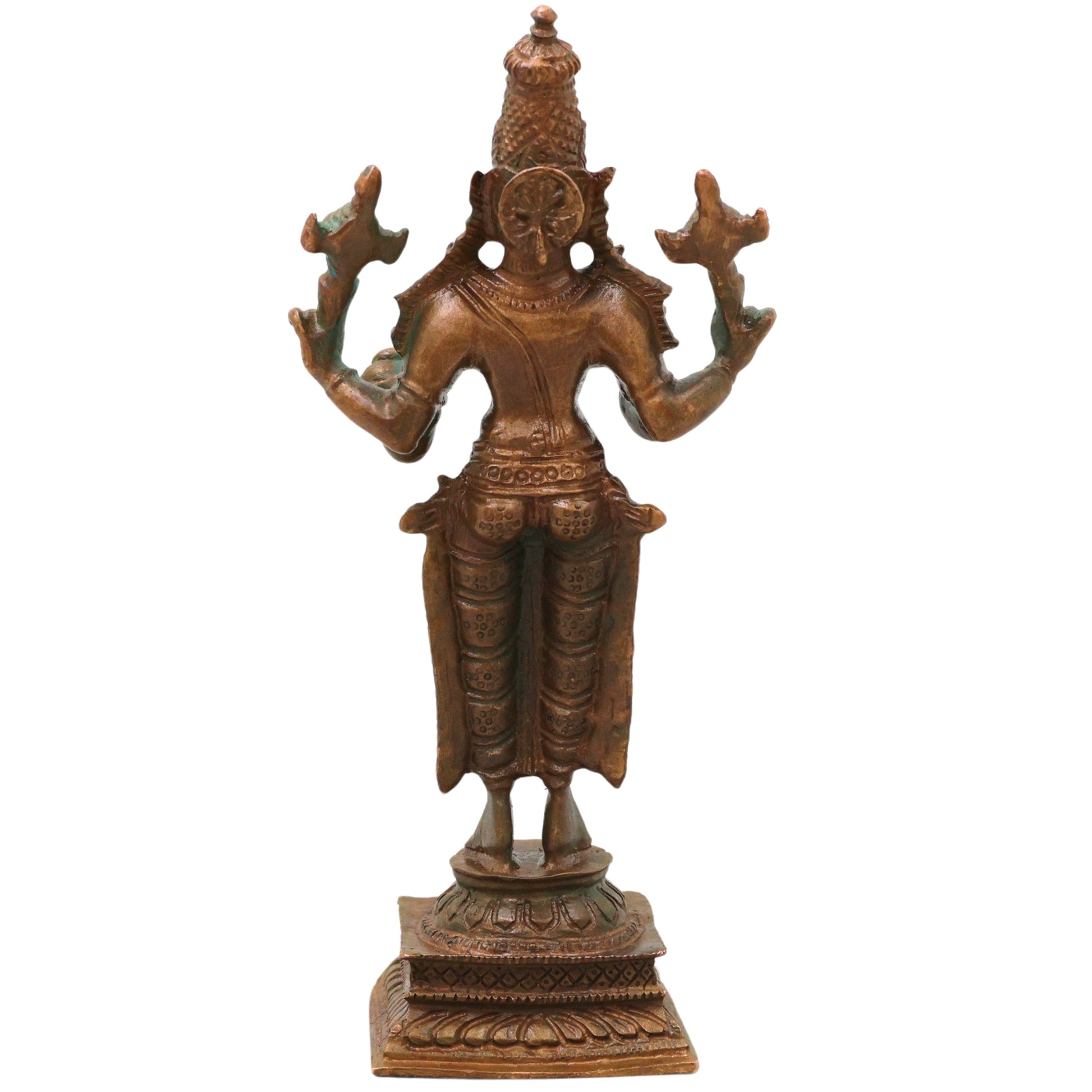Bronze Dhanvantari Idol, Lord Dhanwantri Bhagavan Murti for Pooja, Vastu, Home Decor & Gifting, Brown, 6 Inch, 1 Piece