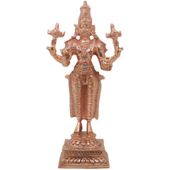 Bronze Dhanvantari Idol, Lord Dhanwantri Bhagavan Murti for Pooja, Vastu, Home Decor & Gifting, Gold, 6 Inch, 1 Piece