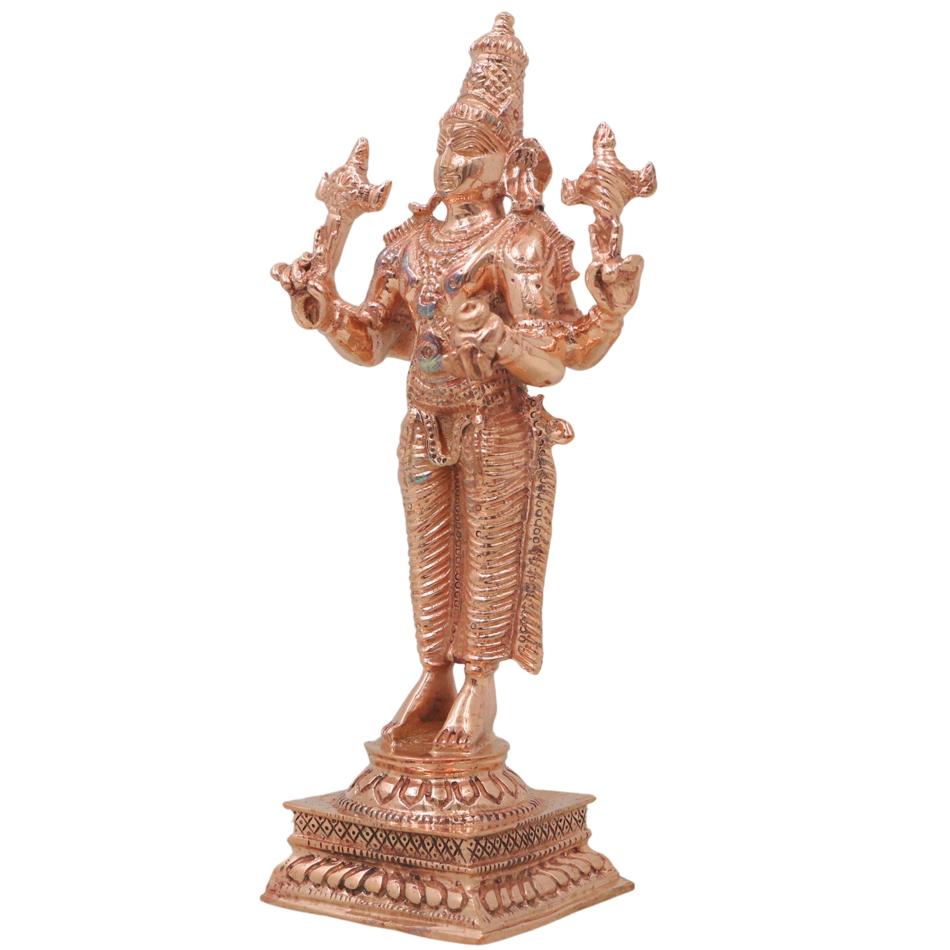 Bronze Dhanvantari Idol, Lord Dhanwantri Bhagavan Murti for Pooja, Vastu, Home Decor & Gifting, Gold, 6 Inch, 1 Piece