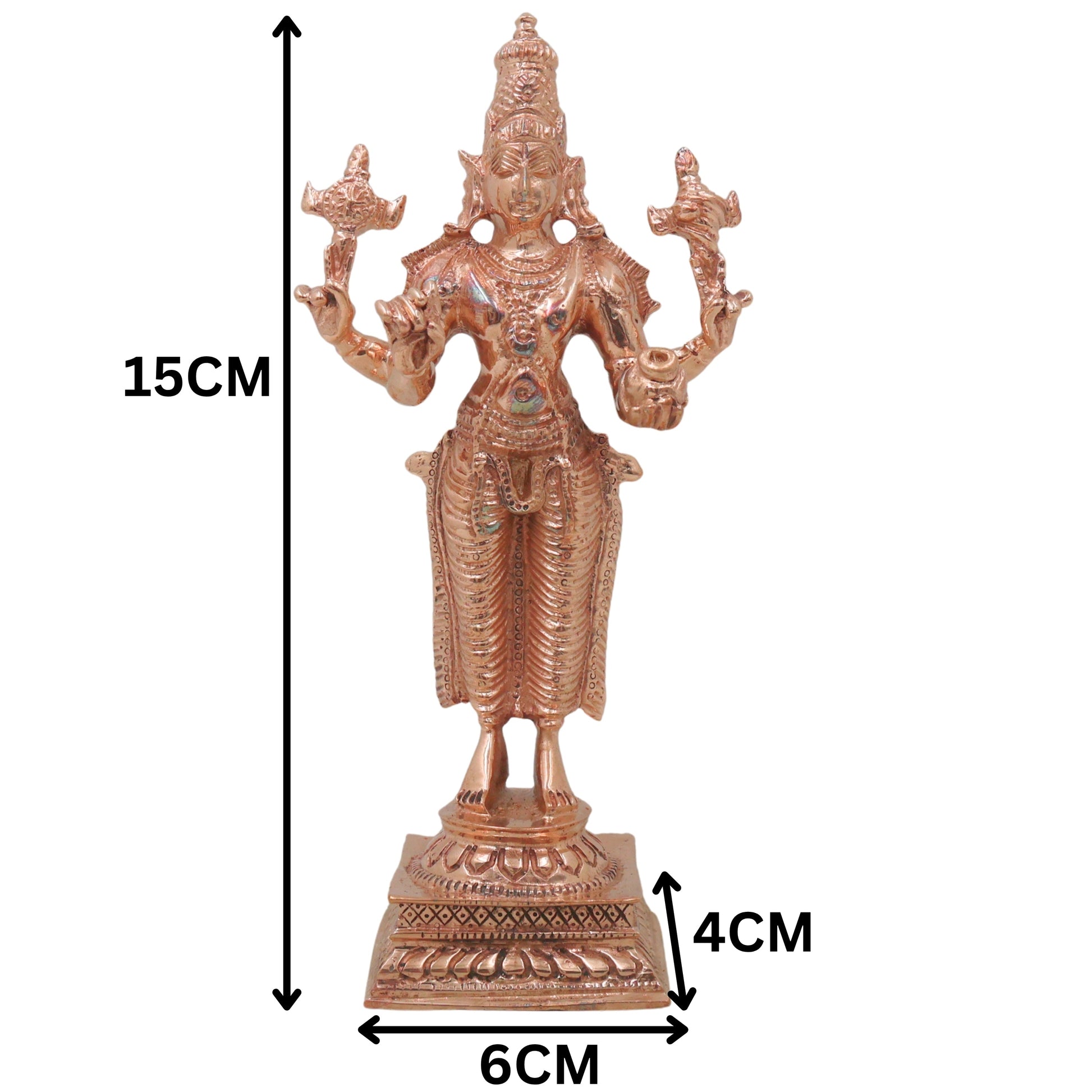 Bronze Dhanvantari Idol, Lord Dhanwantri Bhagavan Murti for Pooja, Vastu, Home Decor & Gifting, Gold, 6 Inch, 1 Piece