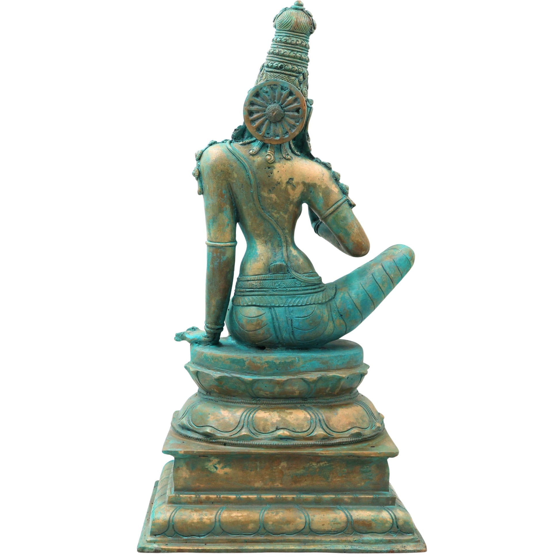 Bronze Parvati Idol, Uma Gauri Ambika Murti for Pooja, Vastu, Home Decor & Premium Gifting, Gold, 15.5 Inch, 1 Piece