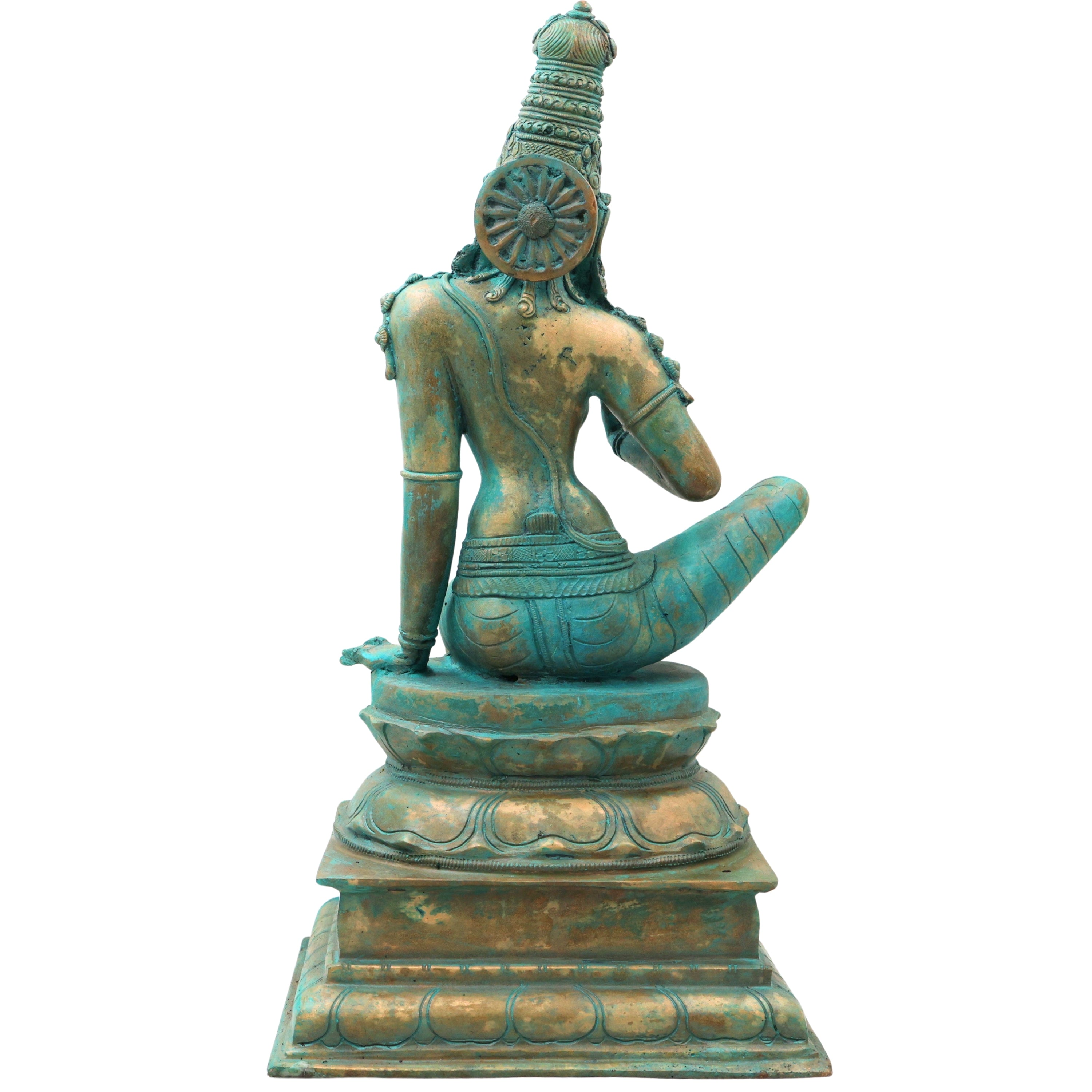 Bronze Parvati Idol, Uma Gauri Ambika Murti for Pooja, Vastu, Home Decor & Premium Gifting, Gold, 15.5 Inch, 1 Piece