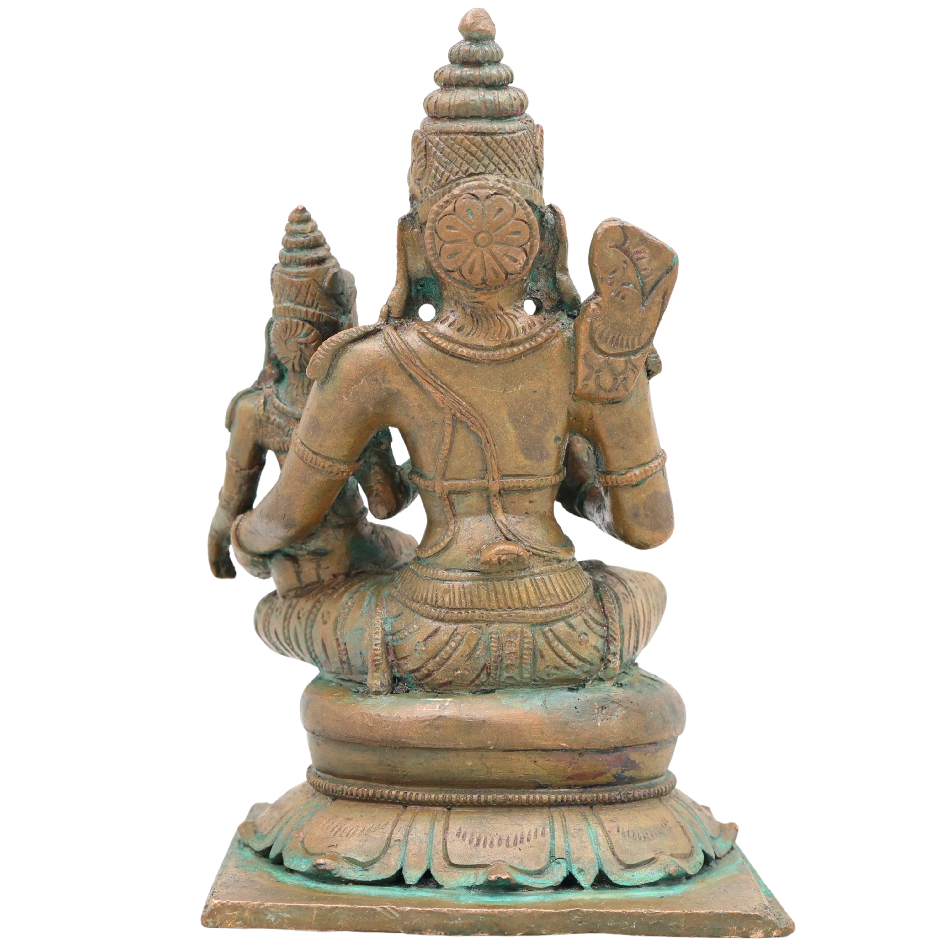 Bronze Rama Sita Murti, Sri Ramachandra Janaki Vigraha for Pooja, Home Decor & Gifting, Brown, 7.5 Inch, 1 Piece