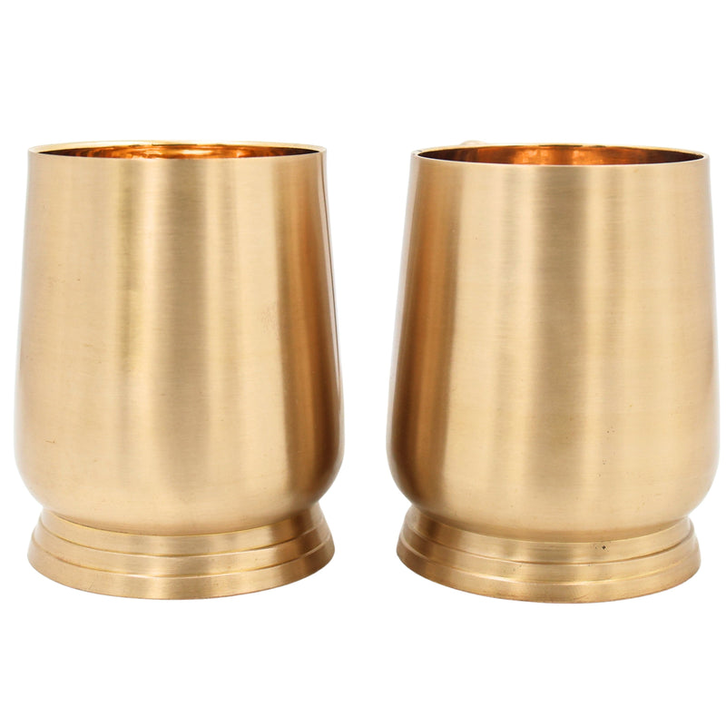 Handcrafted Brass Jug Glass Set for Ayurvedic Water Storage, Traditional Peetal Drinkware for Pooja, Home & Gifting, Gold, 4.5 Inch, 1 Piece