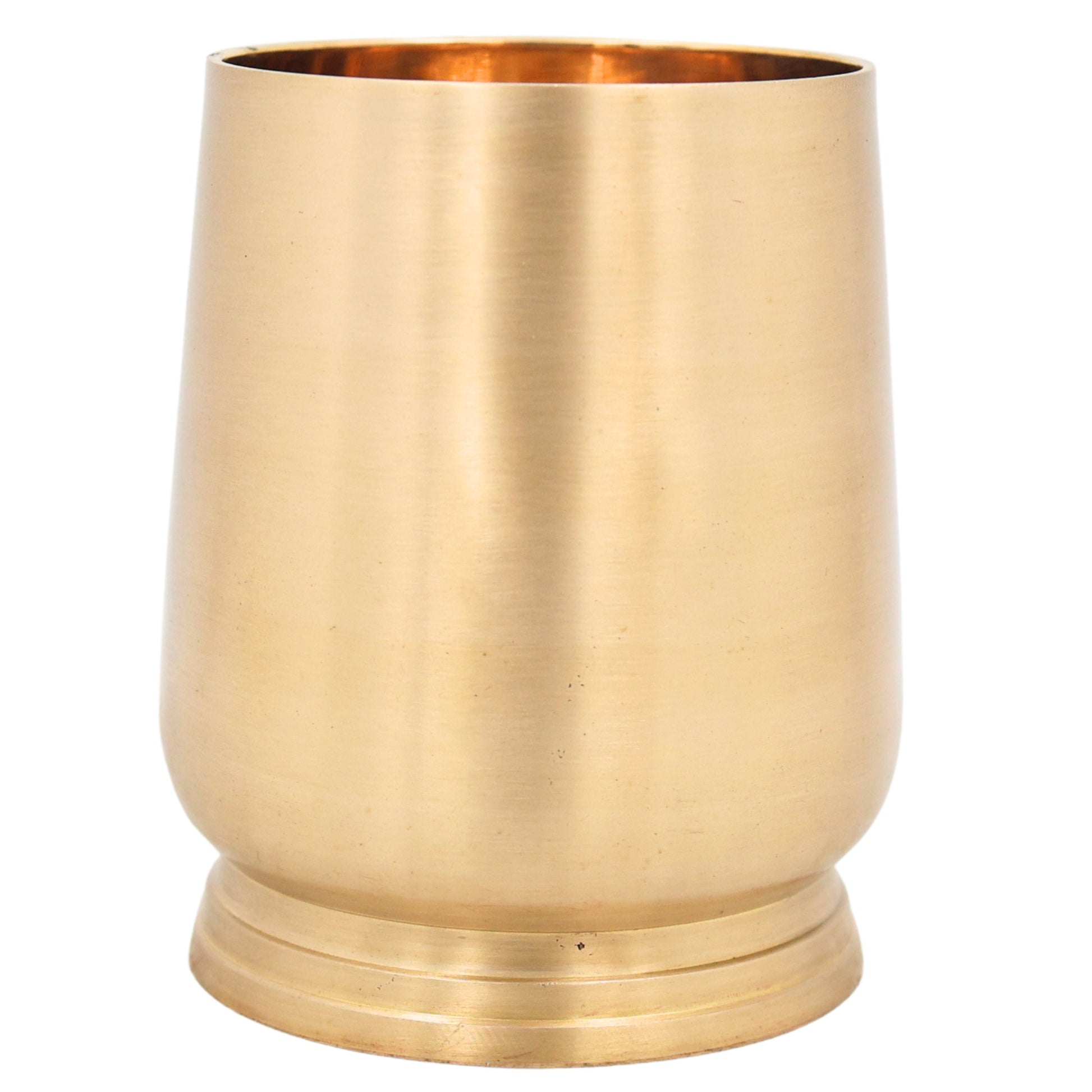 Handcrafted Brass Jug Glass, Pure Peetal Water Vessel for Pooja, Dining, Home Decor & Traditional Gifting, Gold, 4.5 Inch, 1 Piece